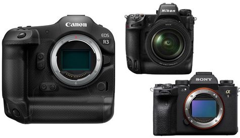 Сравнение габаритов Sony A1 vs Canon EOS R3