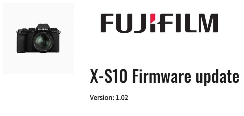 FUJIFILM X-S10 получила прошивку версии 1.02
