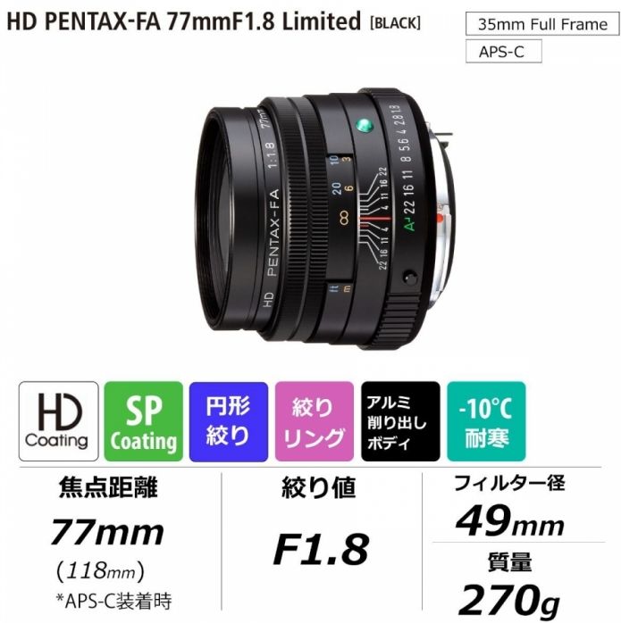 HD PENTAX-FA 31mm F1.8, 43mm F1.9 и 77mm F1.8 Limited представят в ближайшее время