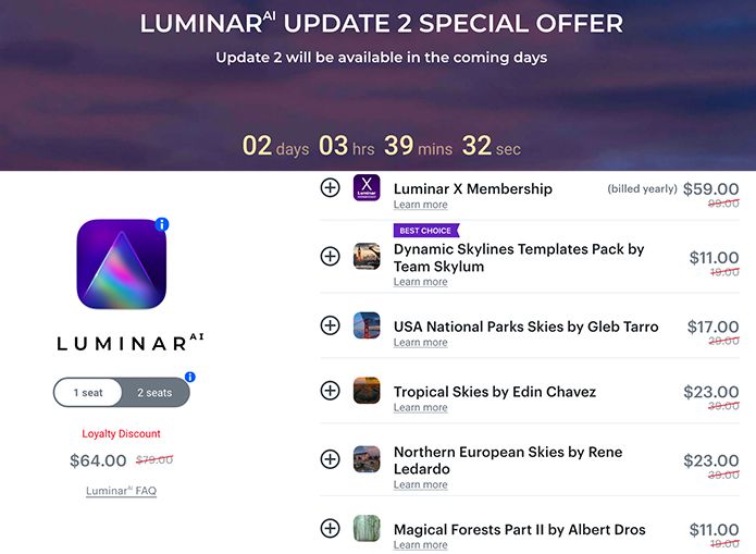 Выпущено обновление Luminar AI с огромной скидкой
